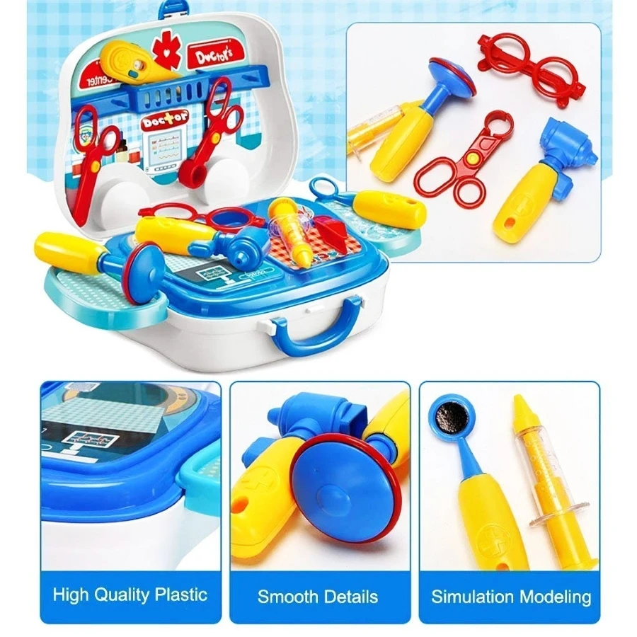 Annie Kids Doctor Play Set with Portable Briefcase Case – Pretend Play Medical Kit & Educational Role Play Toy (Ages 3+)