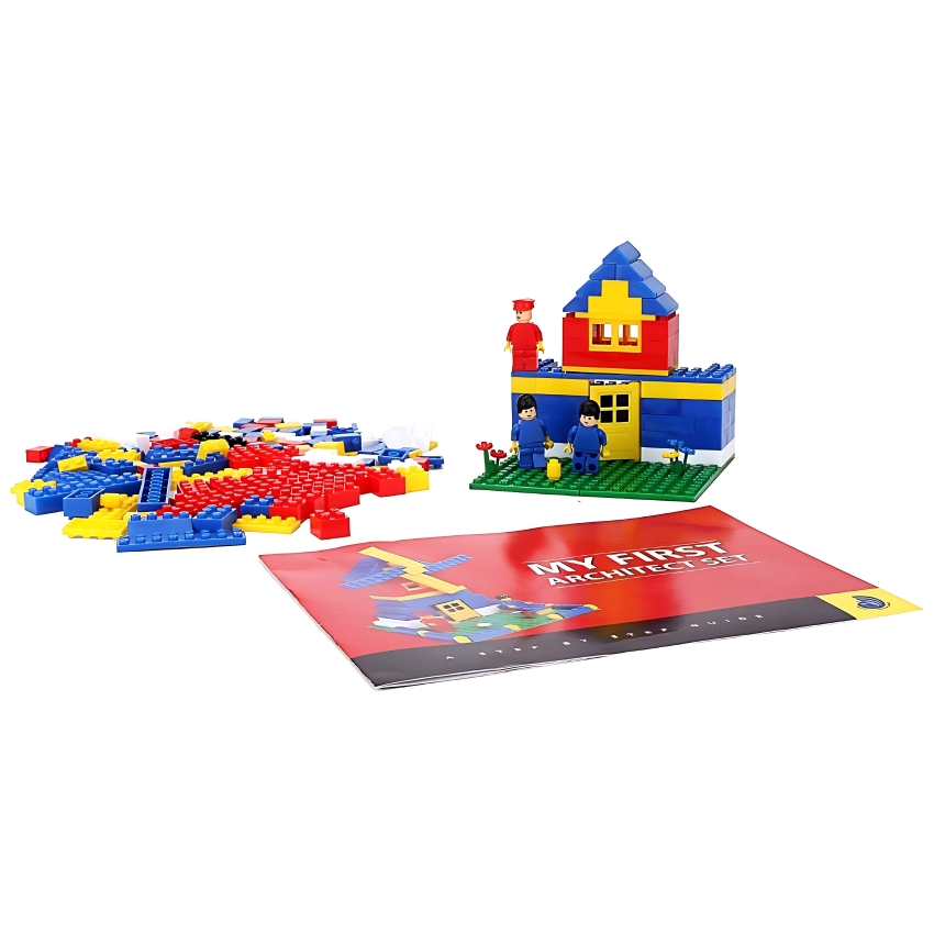 Peacock Smart Blocks My First Architect Set – 235 Piece Interlocking Building Blocks – 3D House & Structure Construction Toy – STEM Educational Kit for Kids – Ages 5+ Years