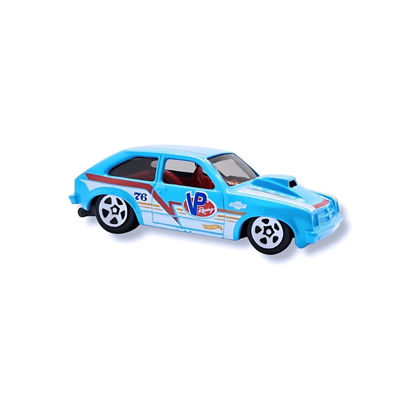 Hot Wheels '76 Chevy Chevette – 2026 Mainline HW 70s Series – 1:64 Scale Blue/Cyan Die-Cast Classic Hatchback – Vintage Chevrolet Collectible Car – Best Gift for Hot Wheels Fans