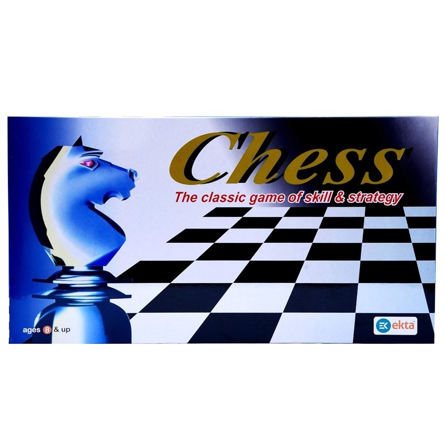 Ekta Chess Set for Kids & Adults – Premium Folding Chess Board with High-Quality Weighted Pieces – Classic Strategy Game for Brain Development – Ideal STEM Gift for Ages 7+