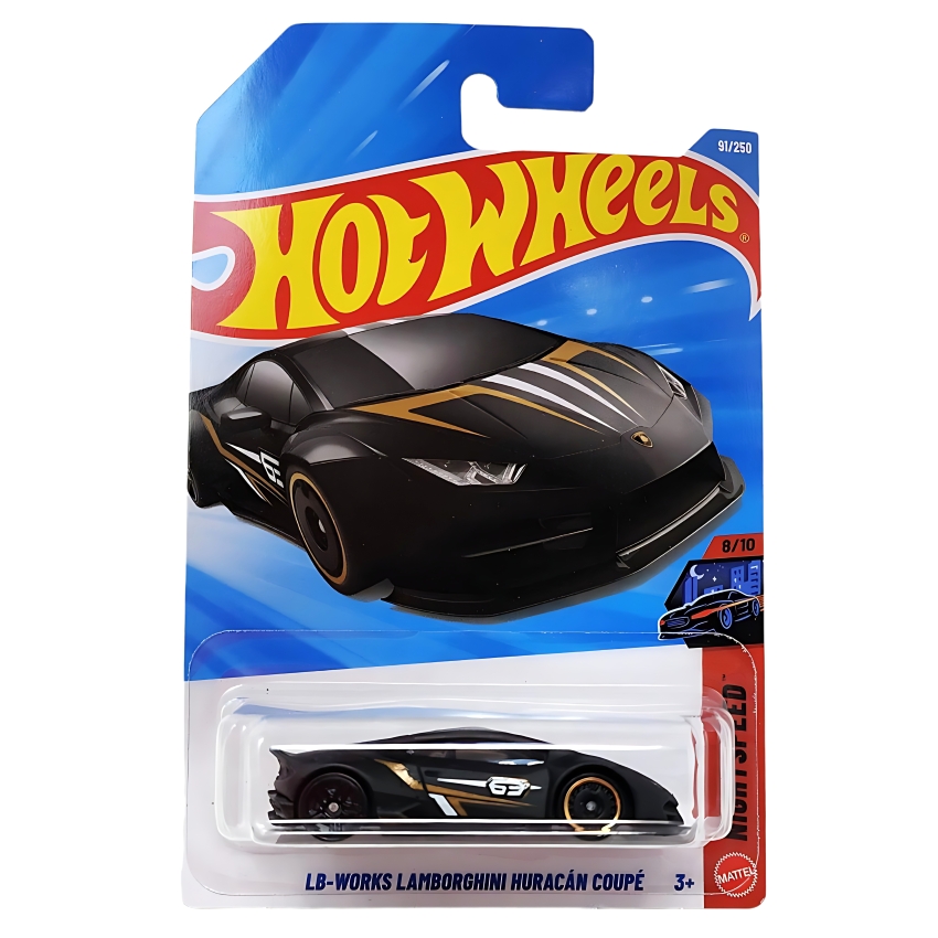 Hot Wheels 2026 Liberty Walk Lamborghini Huracan (Black) – LB-Works Widebody Kit – #72/250 HW Exotics – Detailed 1:64 Scale JDM Style Tuner – Collector’s Edition