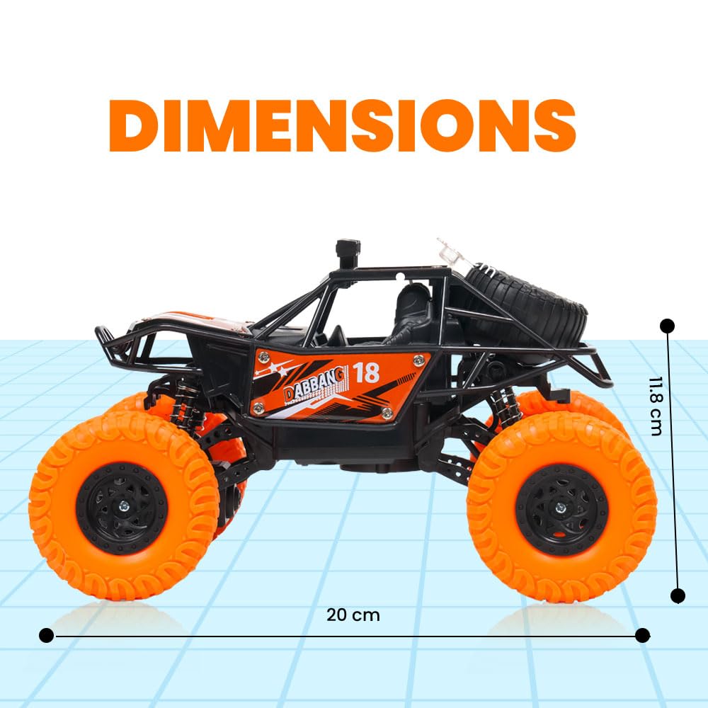 Gooyo GY-45 Rechargeable Remote Control Rock Crawler - 4WD Spray Function RC Car with 45° Climbing Capacity - Toy for Boys & Girls (Assorted Color) - Pack of 1