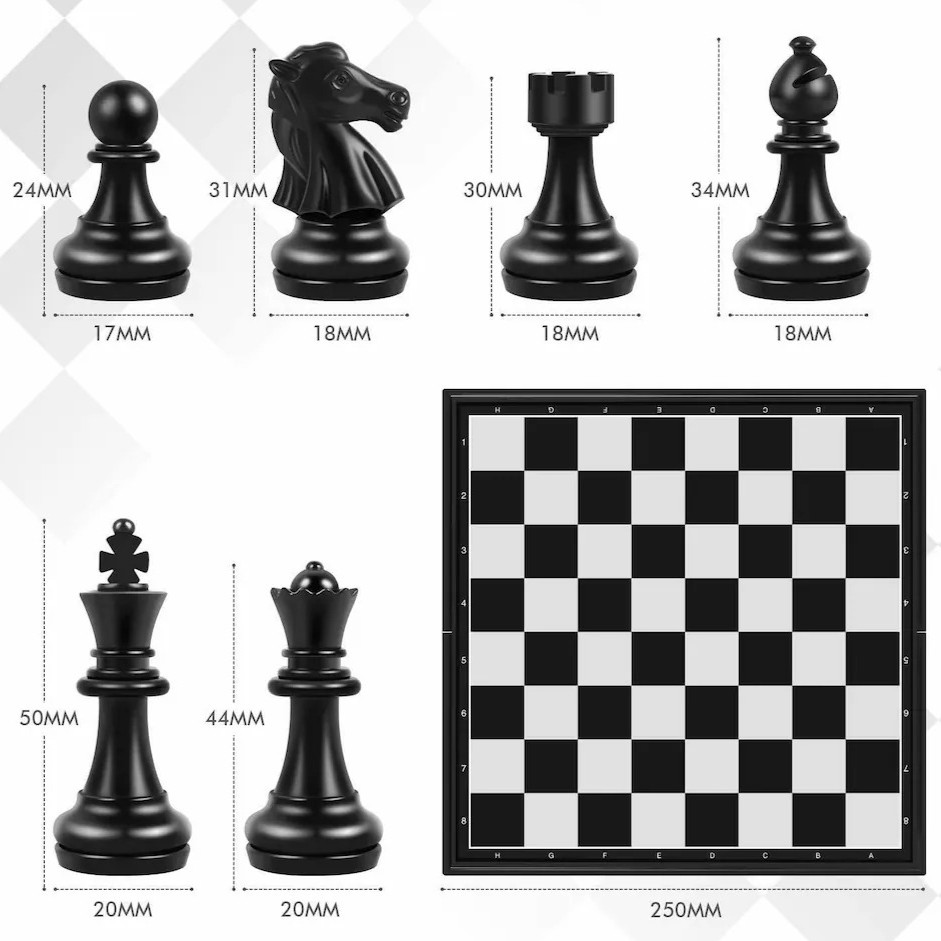 Ekta Magnetic Folding Chess Board – Early Learning & IQ Building Toy – Includes 32 Magnetized Pieces & Internal Storage Case – Non-Toxic Portable Construction for School, Travel & Home – Ideal Birthday Gift
