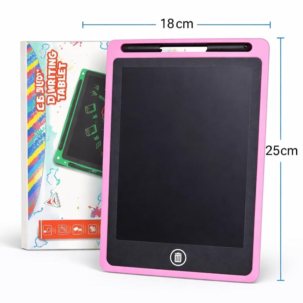 Zuurvi® 8.5 Inch LCD Writing Pad & Digital Slate – Rewritable Electronic Tablet for Kids Drawing – Eco-Friendly & Reusable – (Assorted Color) - Pack of 1