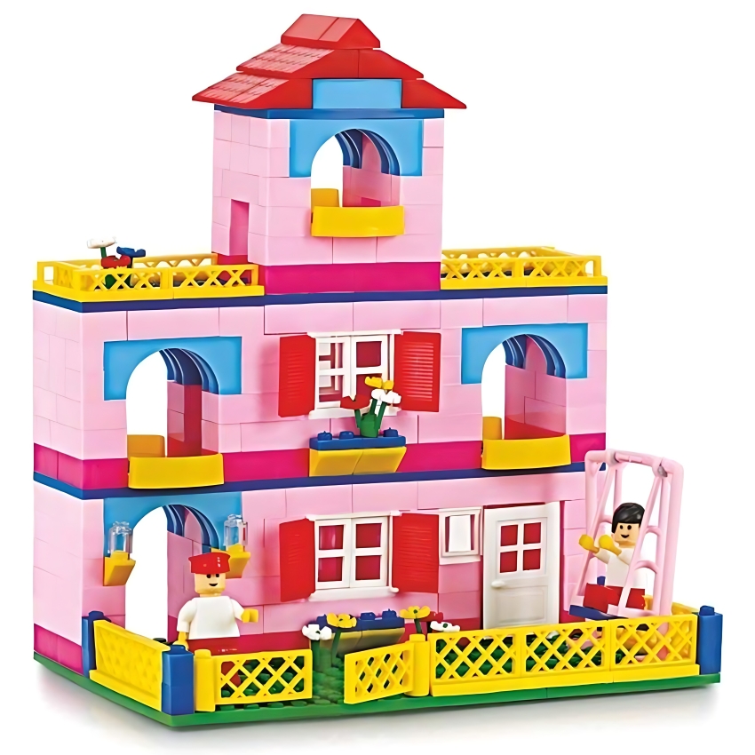 Peacock Dream House Building Block Set – 360 Piece Premium Interlocking Blocks – STEM Educational Construction Toy for Kids – DIY Villa & Home Design Kit – Ages 6+ Years