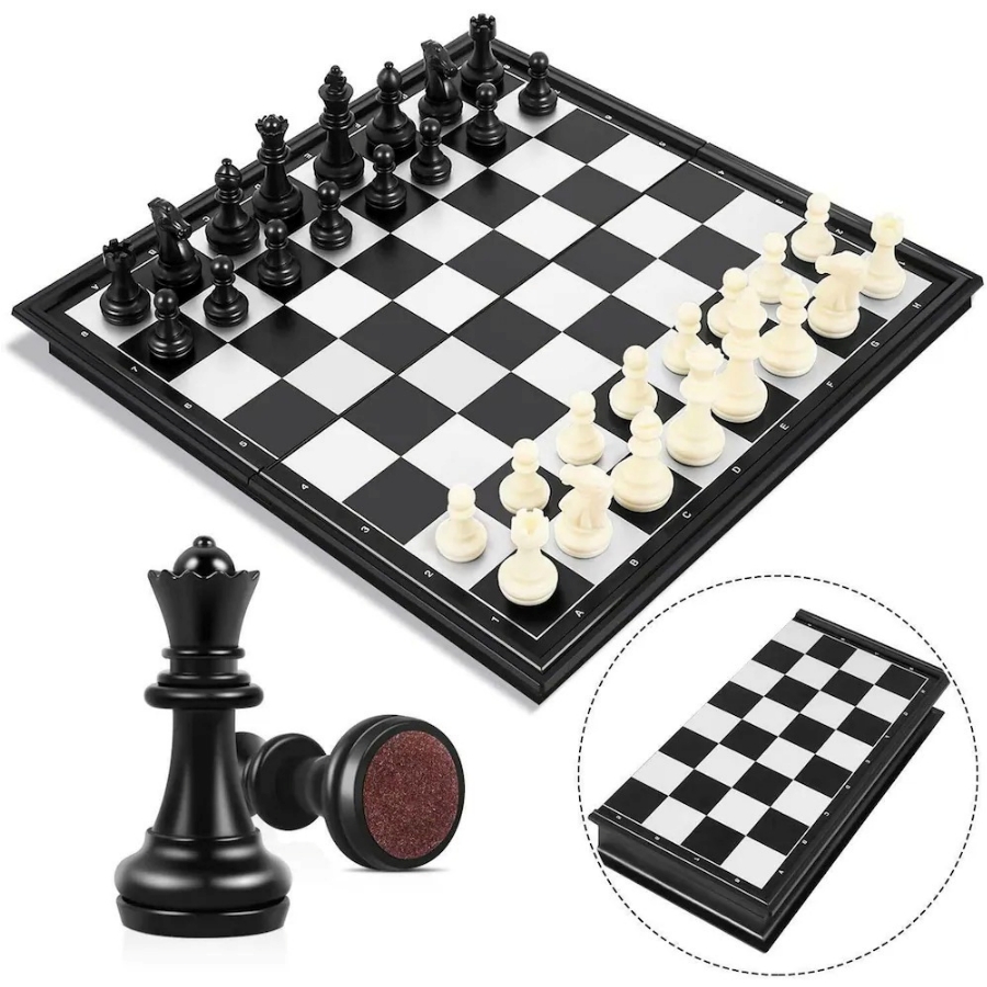 Ekta Magnetic Folding Chess Board – Early Learning & IQ Building Toy – Includes 32 Magnetized Pieces & Internal Storage Case – Non-Toxic Portable Construction for School, Travel & Home – Ideal Birthday Gift