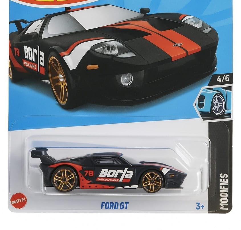 Hot Wheels Ford GT – Black & Red Borla Exhaust, Modified Series 2025