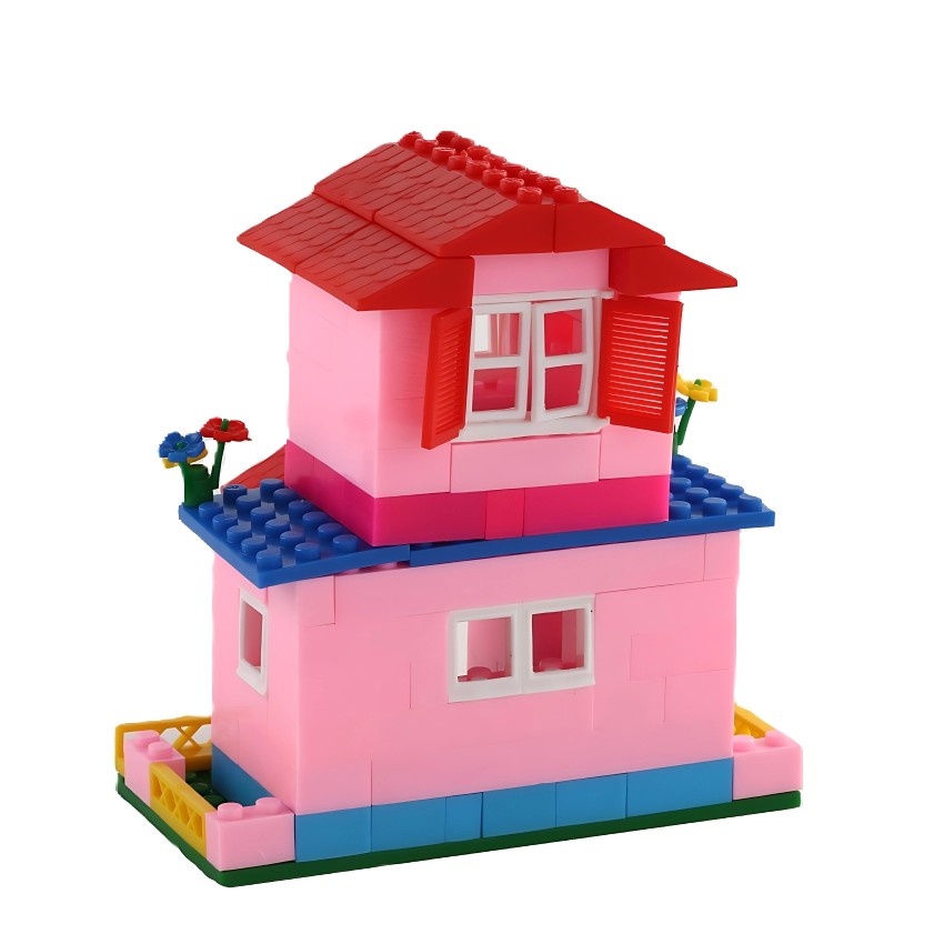 Peacock Smart Blocks Dream House – 157 Piece Interlocking Building Set – 3D Dollhouse Construction Toy with Figures – STEM Educational Gift for Kids – Ages 3+ Years