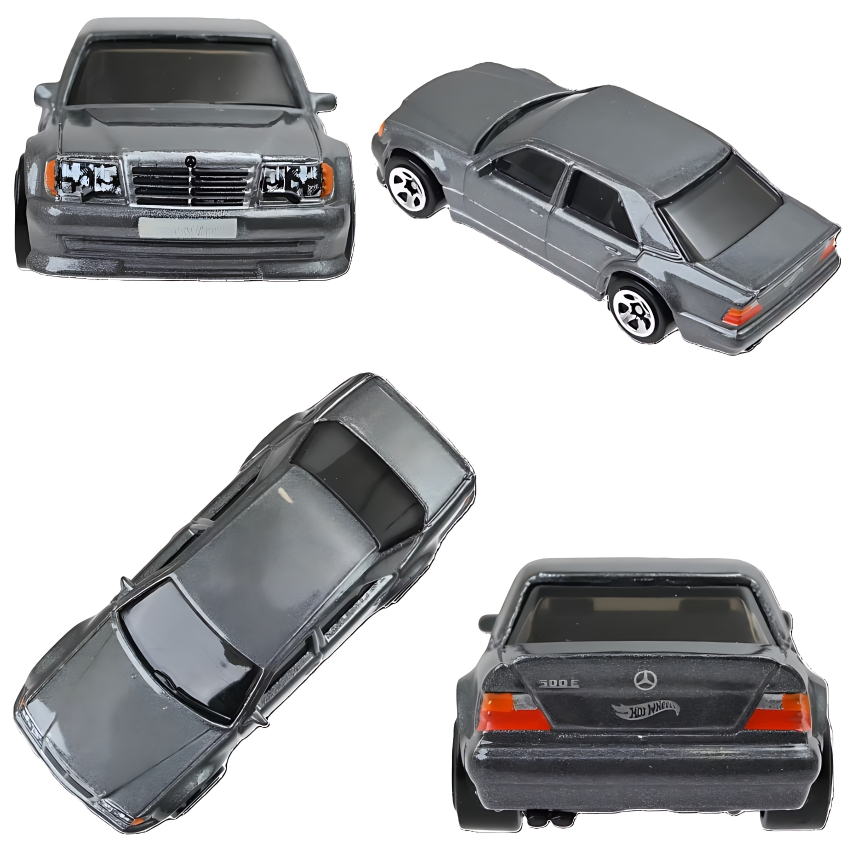 Hot Wheels Mercedes-Benz 500 E Silver – 1:64 Scale Die-Cast Car – 2025/2026 Mainline Collection – Silver Mercedes 500E Toy – Best Gift for Kids & Collectors