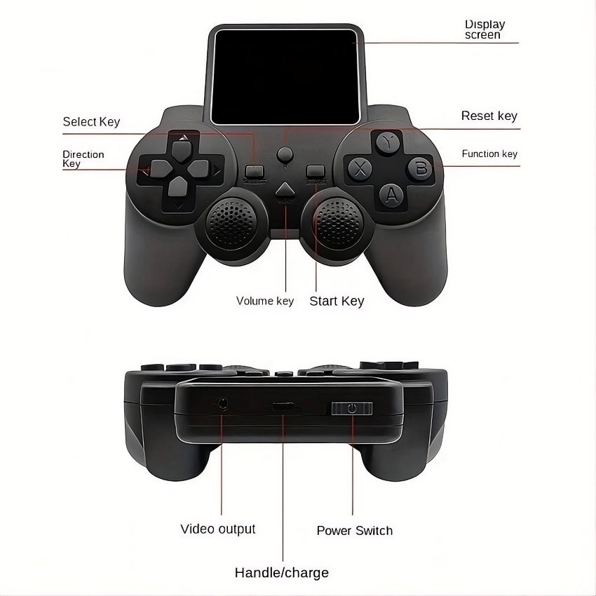 S10 Retro Handheld Console – 520 Classic Games – Portable Mini Game Box with Rechargeable Battery – Supports TV Connection – Best Budget Gaming Gift for Kids