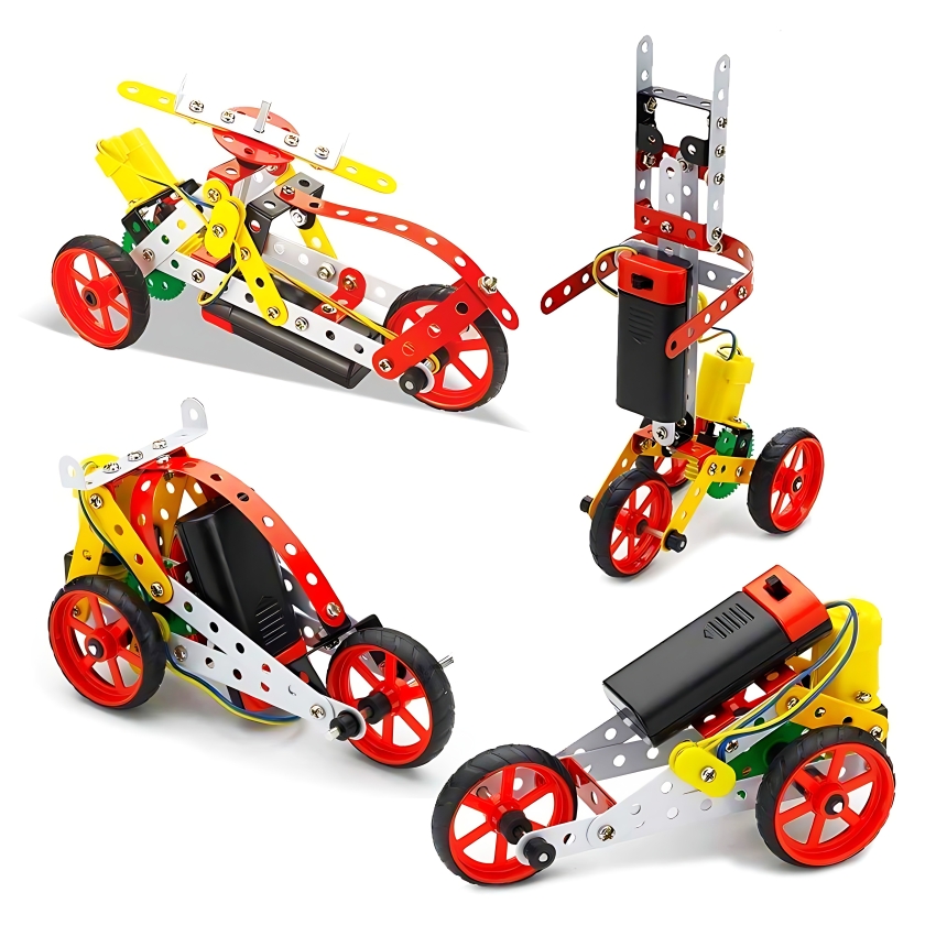 Zephyr Mechanix Robotix 1 STEM Building Set – 114 Pieces – 8-in-1 DIY Metal Construction Toy for Kids Ages 7+ – Engineering & Robot Model Kit – Builds 8 Articulated Figures
