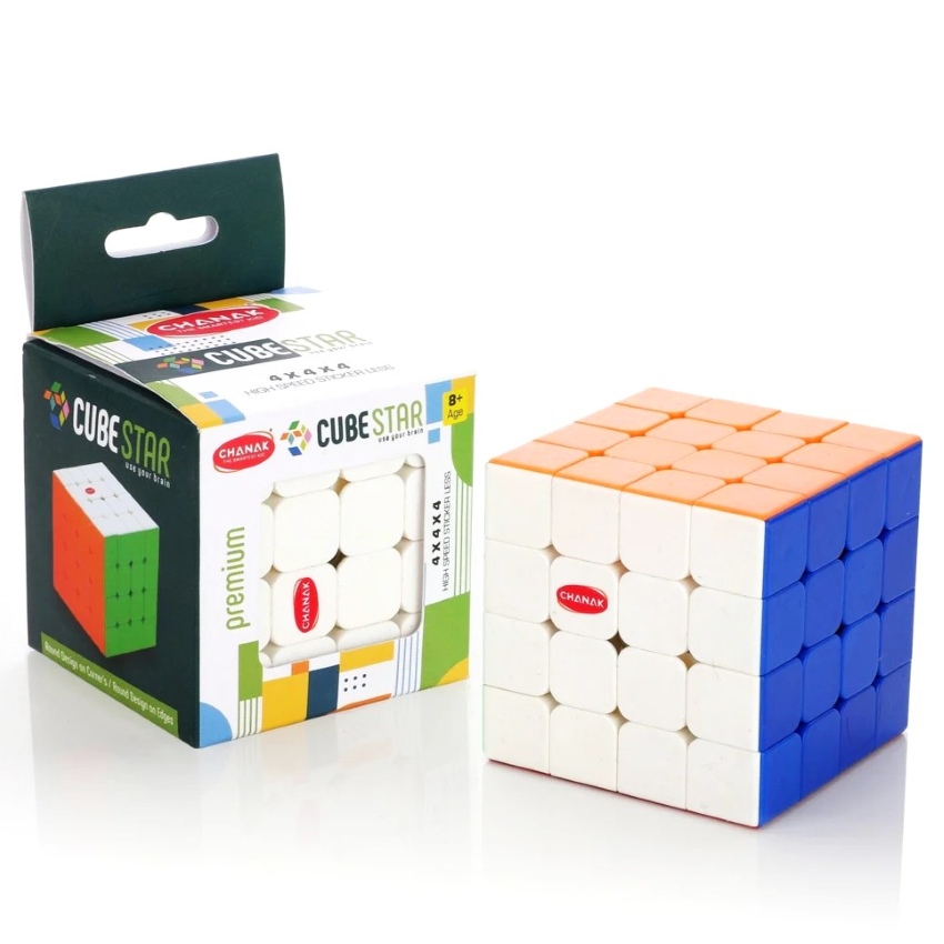 Chanak 4x4 Stickerless Speed Cube – BIS Approved Safety Certified 4-Layer Cube – Smooth High-Speed Puzzle – Durable Brain Development Toy – Best Birthday Gift for Kids