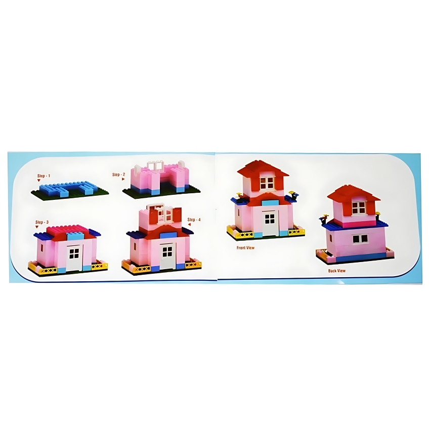 Peacock Smart Blocks Dream House – 157 Piece Interlocking Building Set – 3D Dollhouse Construction Toy with Figures – STEM Educational Gift for Kids – Ages 3+ Years