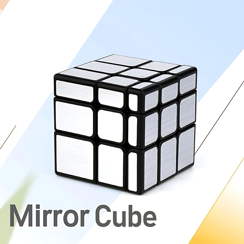 Zuurvi® Silver Mirror Cube – 3x3 Shape-Shifting Magic Cube – Reflective Metallic Speed Cube – Smooth Rotation Brain Game – Best Birthday Gift & Office Desk Toy