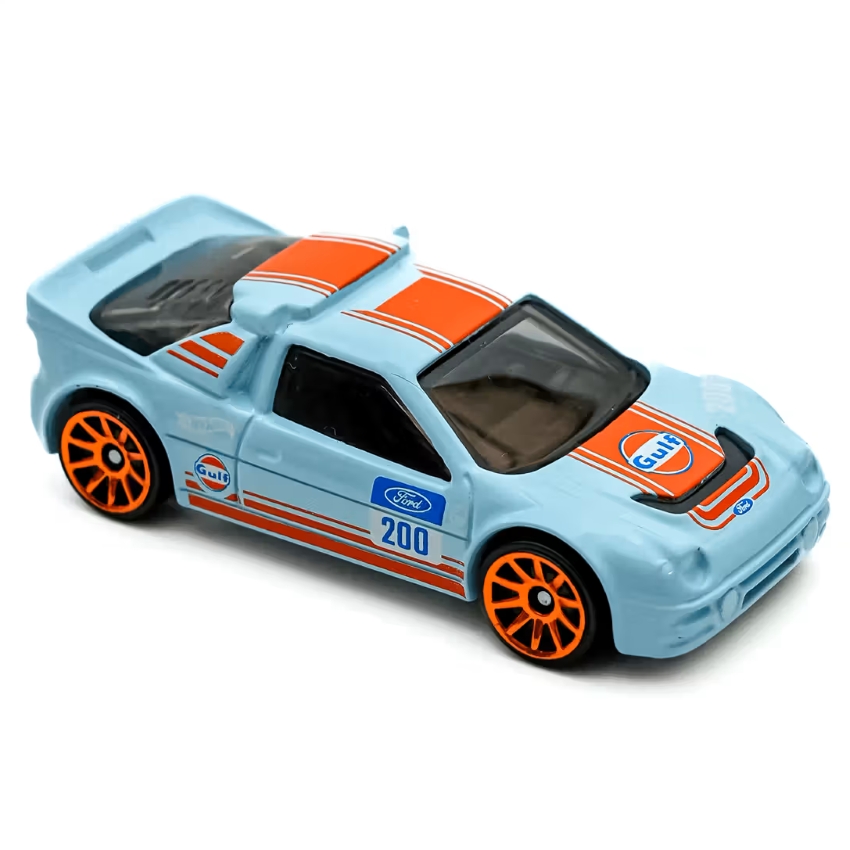 Hot Wheels 2025 Ford RS200 – Blue Gulf Racing Livery – Peak Pursuit 9/10 – 1:64 Scale Die-Cast Car #247/250 – Mainline Collectible JBB49