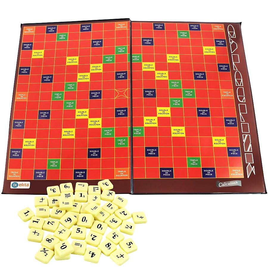 Ekta Calculink Spellex 2-in-1 Board Game – Math Equations & Crossword Puzzle Kit – Educational STEM Toy for Spelling & Arithmetic – 2 to 4 Players – Ages 8 to 12 Years