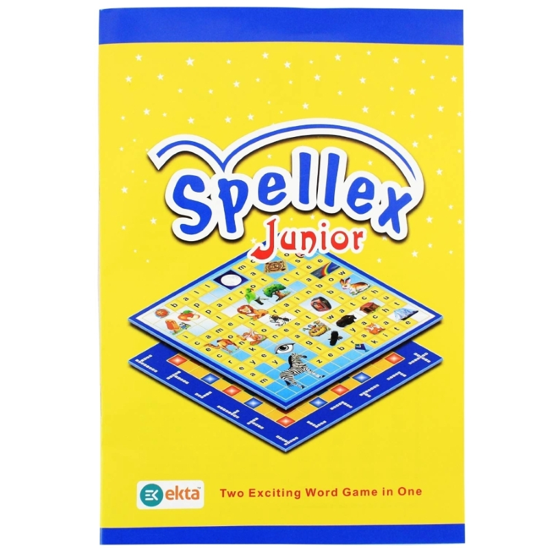 Ekta Spellex Junior Word Board Game – Educational Spelling & Vocabulary Building Game for Kids – Crossword Style Learning Toy – For 2-4 Players – Ages 5 to 10 Years