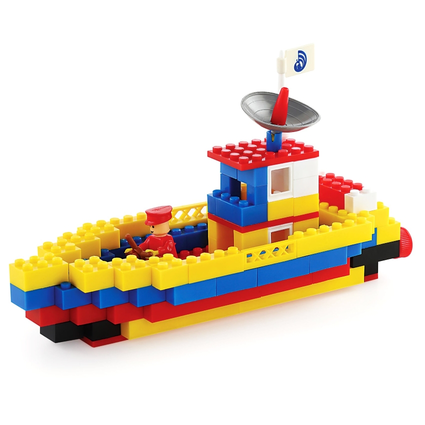 Peacock Aquamech Building Blocks Set – 190 Piece Interlocking Construction Toy – Build Marine Ships & Boats – STEM Educational Toy for Kids – Ages 4+ Years