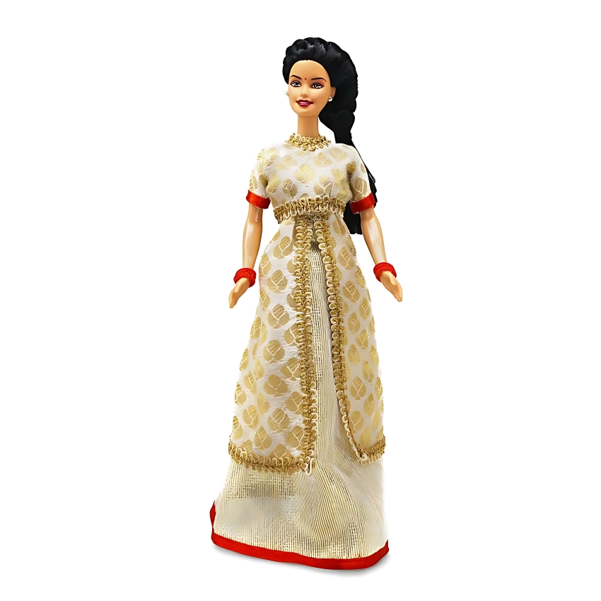 Barbie Visits Taj Mahal (India) – 30cm Ethnic Indian Doll in Beautiful Traditional Saree – Travel Series Storytelling Toy – Perfect Cultural Gift & Souvenir for Kids – Authentic Indian Design