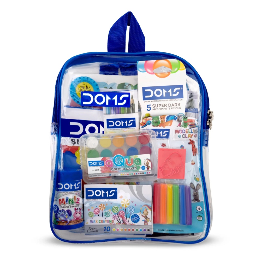 DOMS Junior Art Kit (Set of 8) – Kids Coloring & Drawing Gift Set – Early Years Art Supplies – Multicolor Stationery Kit for Children