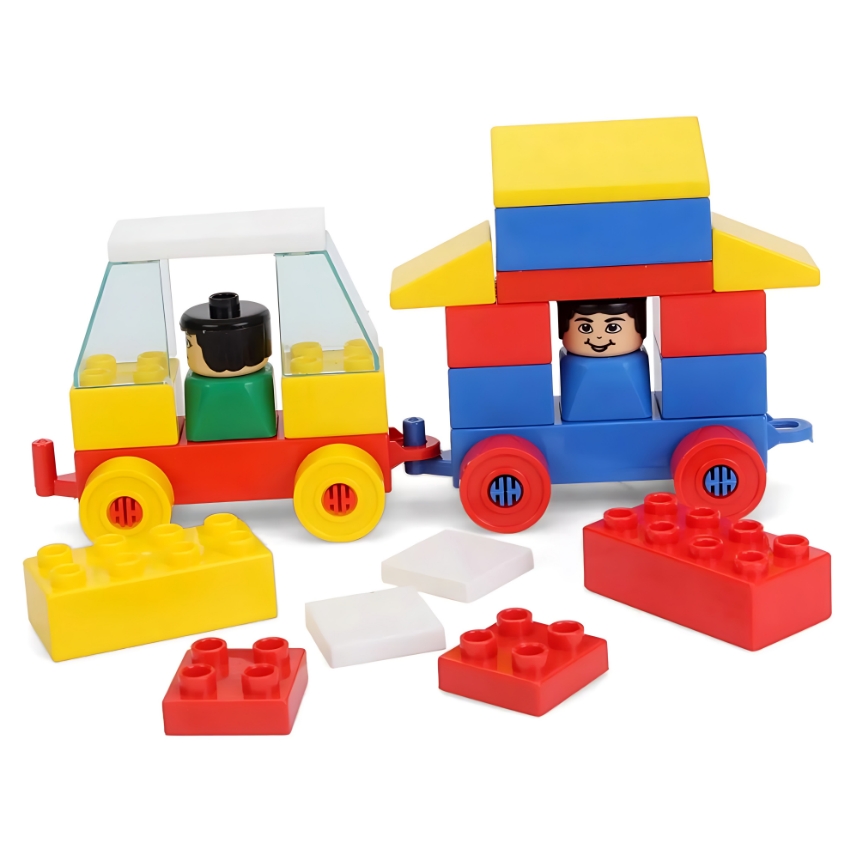 Peacock Kinder Blocks Car Set – Interlocking Vehicle Building Toy for Toddlers – STEM Educational Construction Set for Preschoolers – Ages 3+ Years