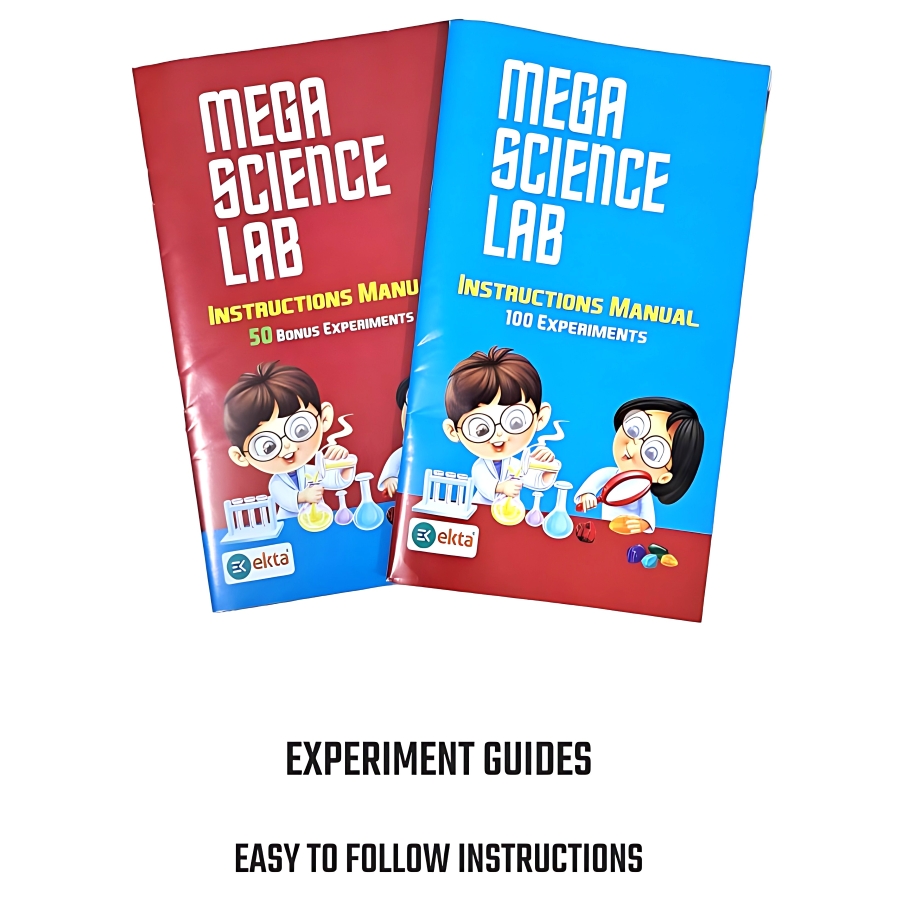 Ekta Mega Science Lab Kit – 150+ Exciting STEM Experiments for Kids – DIY Science Activity Set with Volcano, Rockets & Crystals – Educational Learning Toy for Boys & Girls – Ages 8 to 14 Years