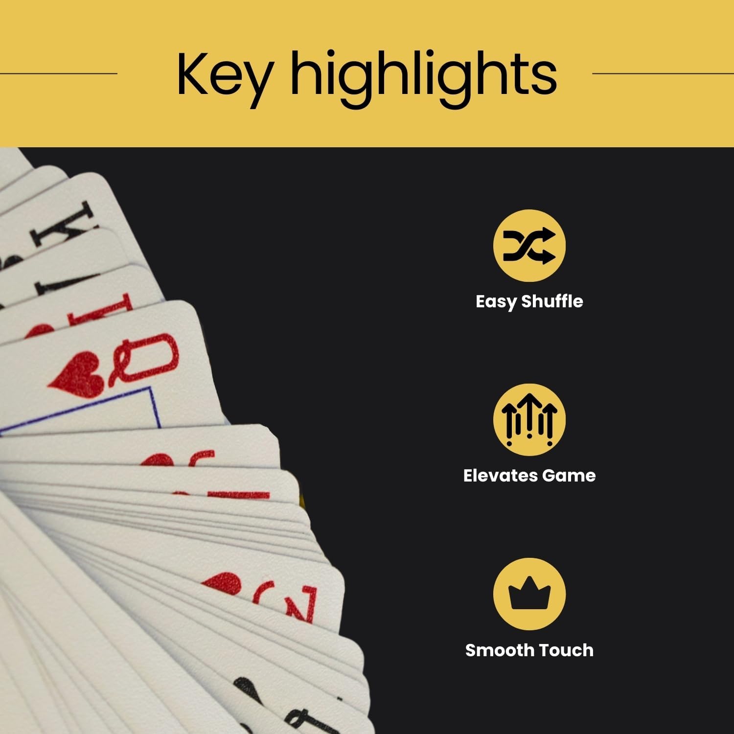 PARKSONS Cartamundi Black Box Playing Cards – Premium Plastic Coated Finish – High-Visibility Professional Cards – Smooth Glide for Cardistry & Magic – Bridge Size – Durable & Long Lasting