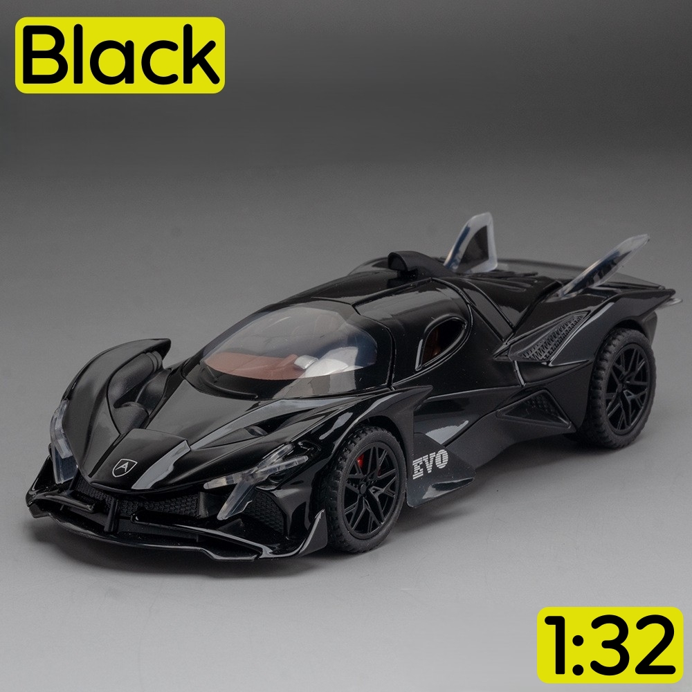 JINCHEJIANG® 1:32 Apollo Project Evo Diecast Replica Model Car - Metal Supercar with Scissor Doors, Sound & Light, Pull-Back Action