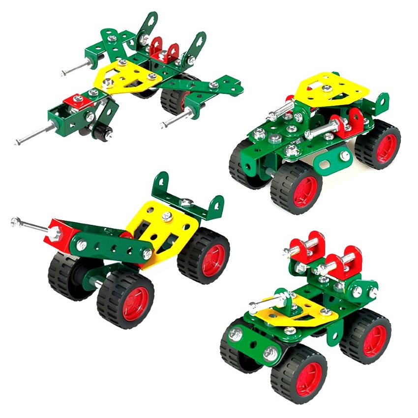 Zephyr Mechanix Battle Station STEM Building Set – 95 Pieces – 9-in-1 DIY Metal Construction Toy for Kids Ages 7+ – Engineering & Skill Development Kit – Builds 9 Defense Models
