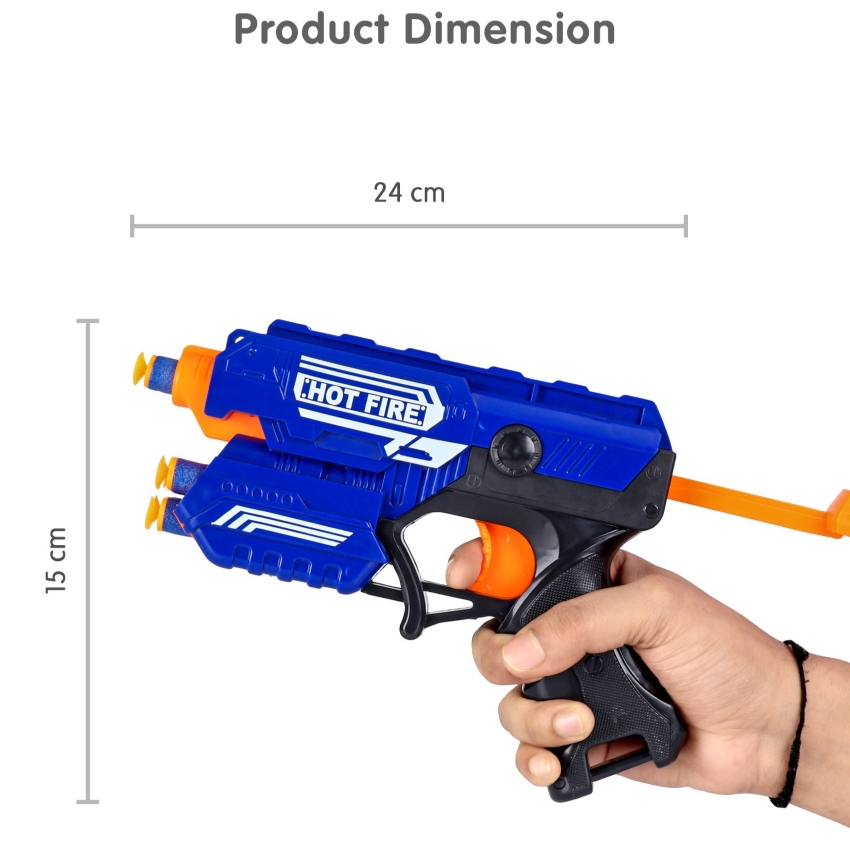 Zuurvi® Blaze Storm Soft Bullet Blaster – Manual Toy Gun with 10 Foam Darts – Safe & Durable Kids Shooting Game – Easy to Load Action Toy