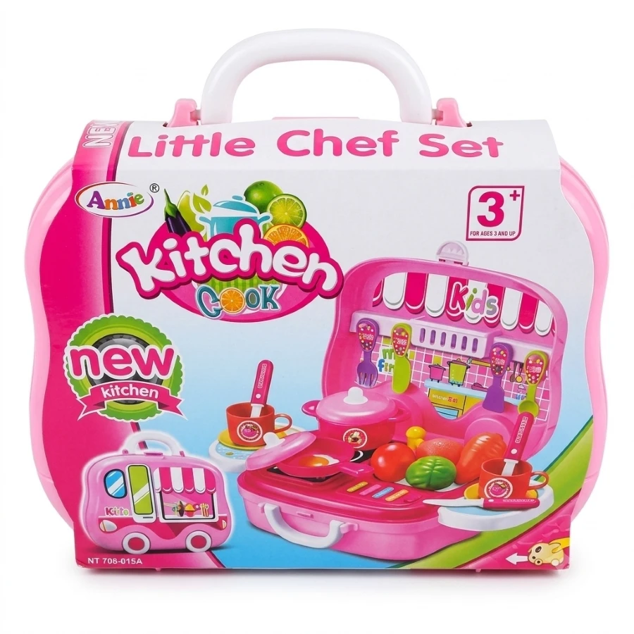 Annie Kids New Kitchen Cook Set – Pretend Play Cooking Toy Kit with Pots, Pans & Utensils Accessories (Ages 3+)
