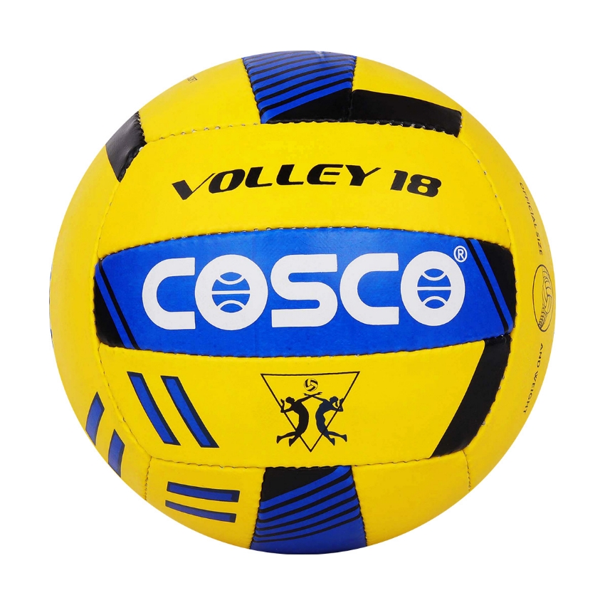 Cosco Volley-18 Volleyball – Premium Synthetic Hand-Sewn 18-Panel Ball – High-Performance Latex Bladder for Training & Schools – Durable All-Surface Volley Ball (Size 4)