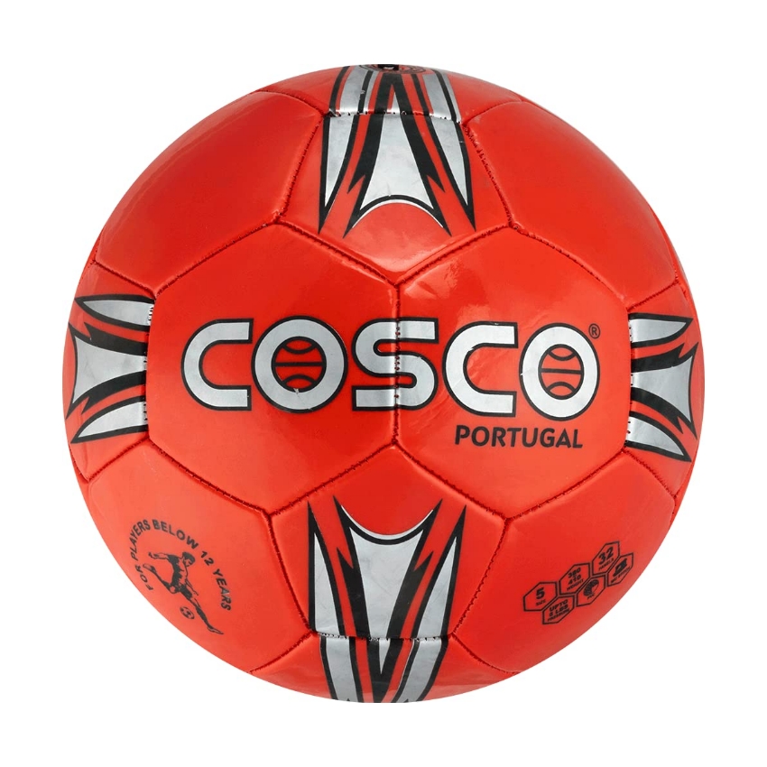 Cosco Portugal Football Size 5 – Durable Machine Stitched PVC Training Ball – 32-Panel Design with Latex Bladder – High Visibility Soccer Ball for Recreational Play & Practice (Pack of 1)