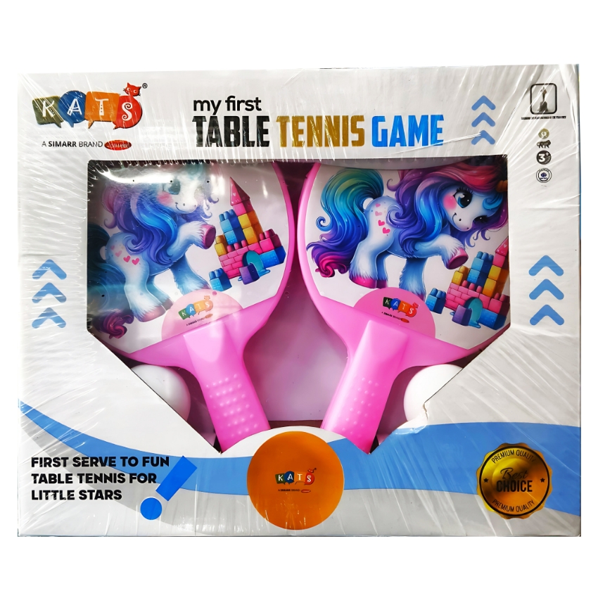 Simarr My First Table Tennis Set – Kids' Beginner Ping Pong Kit for Ages 3+ – Includes 2 Lightweight Rackets & Balls – Improves Hand-Eye Coordination & Motor Skills
