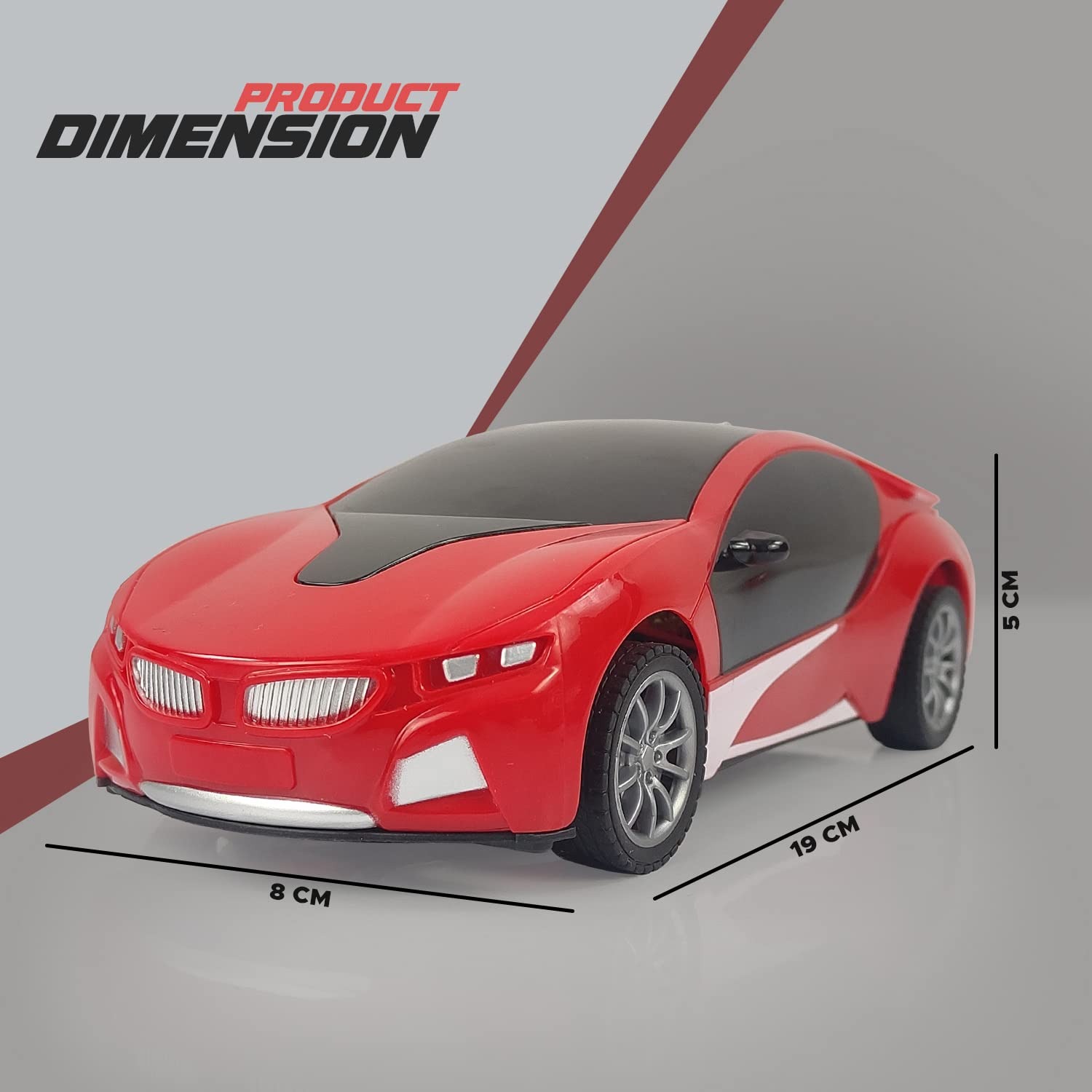 Zuurvi® 3D Famous 1:22 Rechargeable Racing Car Toy - High-Speed Radio Remote Control Sports Car for Kids - (Assorted Color) - Pack of 1