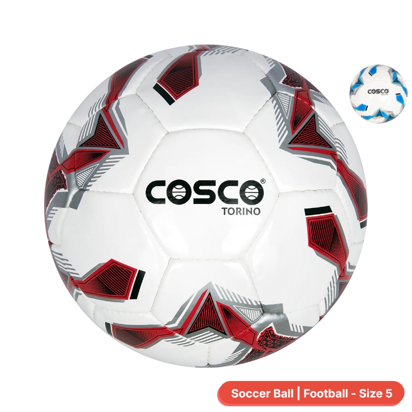 Cosco Torino Football Size 5 – Premium Hand-Sewn Training Ball – Durable Imported PU Leather with 32-Panel Design – High Rebound Latex Bladder for Accurate Flight – Water Resistant Soccer Ball (Pack of 1)
