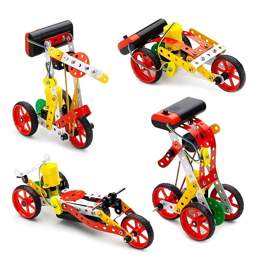 Zephyr Mechanix Robotix 1 STEM Building Set – 114 Pieces – 8-in-1 DIY Metal Construction Toy for Kids Ages 7+ – Engineering & Robot Model Kit – Builds 8 Articulated Figures