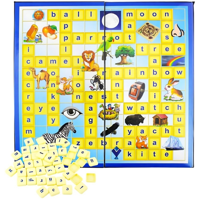 Ekta Spellex Junior Word Board Game – Educational Spelling & Vocabulary Building Game for Kids – Crossword Style Learning Toy – For 2-4 Players – Ages 5 to 10 Years