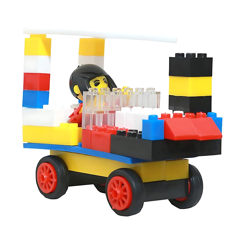Peacock Smart Blocks Automech – 125 Piece Premium Interlocking Blocks – 3D Vehicle Building Set with People Figures – STEM Educational Toy for Kids – Ages 4+ Years