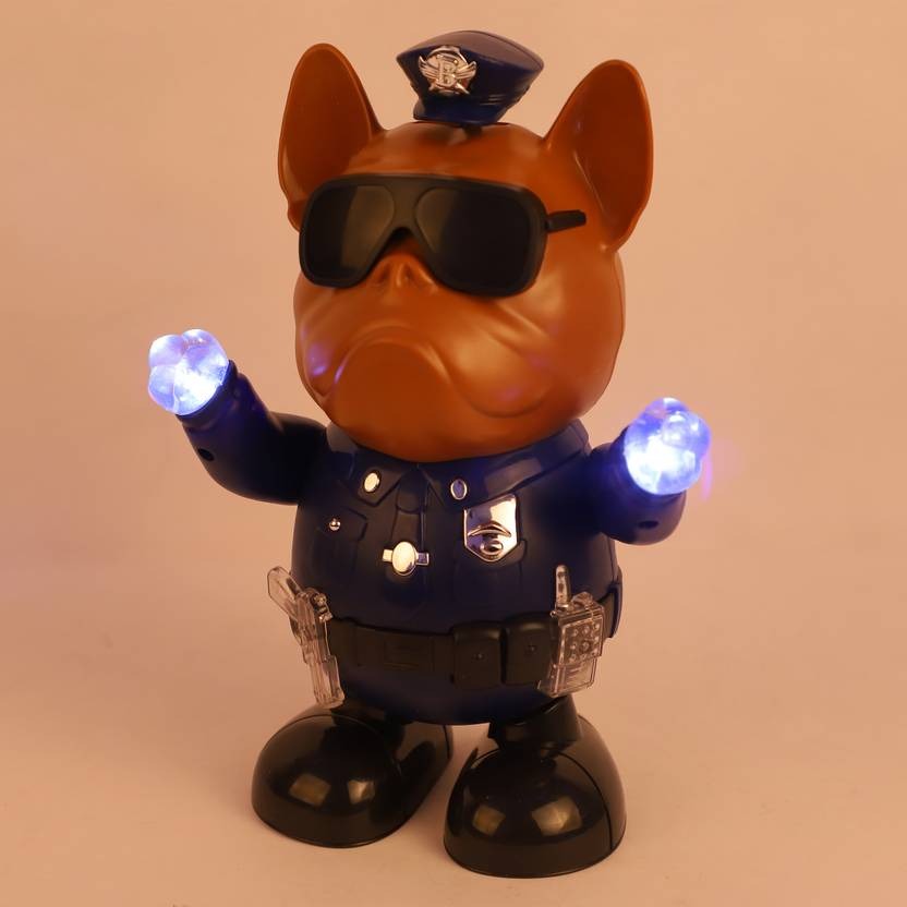 Dancing Police Dog Toy for Toddlers – Musical Walking Puppy with Hand-Flapping & Side-to-Side Movement – Light-Up Hero Dog Toy with Music for Boys & Girls Ages 2+