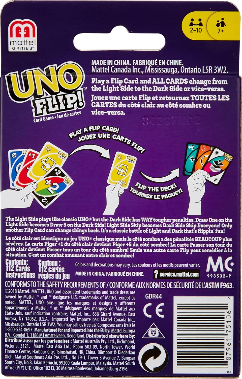 UNO Flip! The Ultimate Family Game Night Card Game – Travel-Friendly 2-Sided Deck – Fun & Unpredictable Party Game for Ages 7+ – Mattel Official