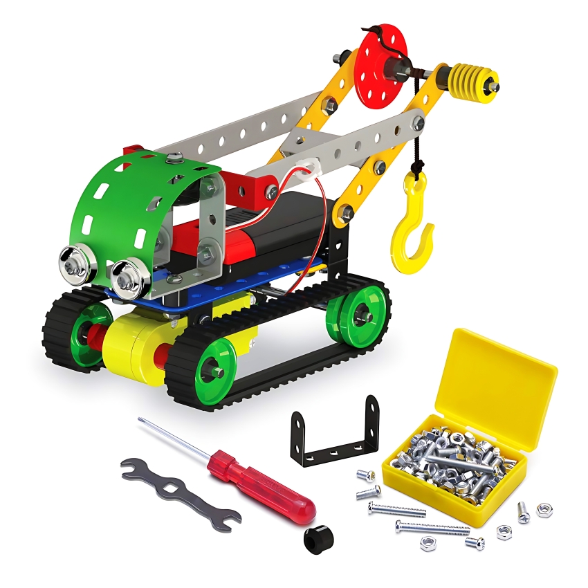 Zephyr Mechanix Robotix 2 STEM Building Set – 166 Pieces – 8-in-1 DIY Metal Construction Toy for Kids Ages 7+ – Advanced Robot Model Kit – Builds 8 Articulated Mechanical Figures