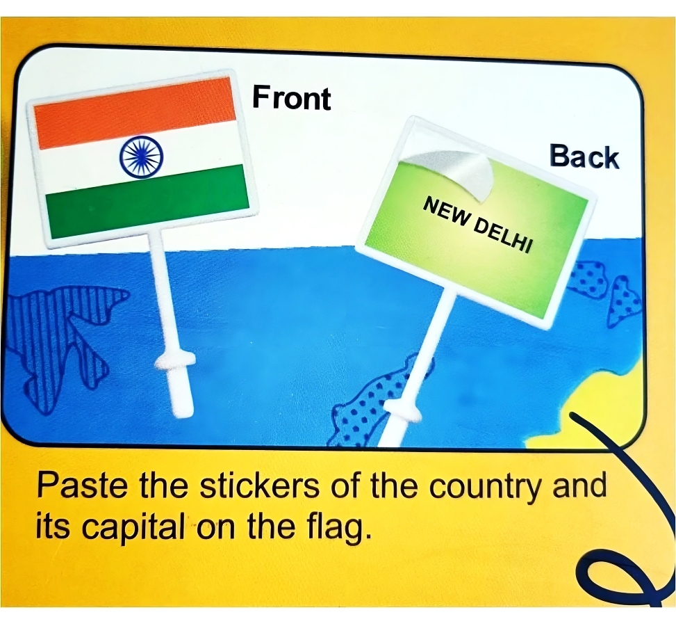Ekta Explore the World Map Puzzle - 3-in-1 Educational Activity Set (Puzzle, Flags & Capitals) - Improves Global Awareness & Fine Motor Skills - Durable Foam Pieces with Separate Europe Map - Perfect School Project Tool