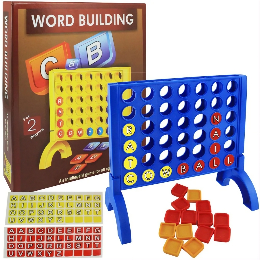 Ekta Word Building Board Game for Kids – Educational Spelling & Vocabulary Toy – Intelligent Literacy Game for 2 Players – Includes Letter Tiles & Game Board – Creative Learning Gift for Ages 6+