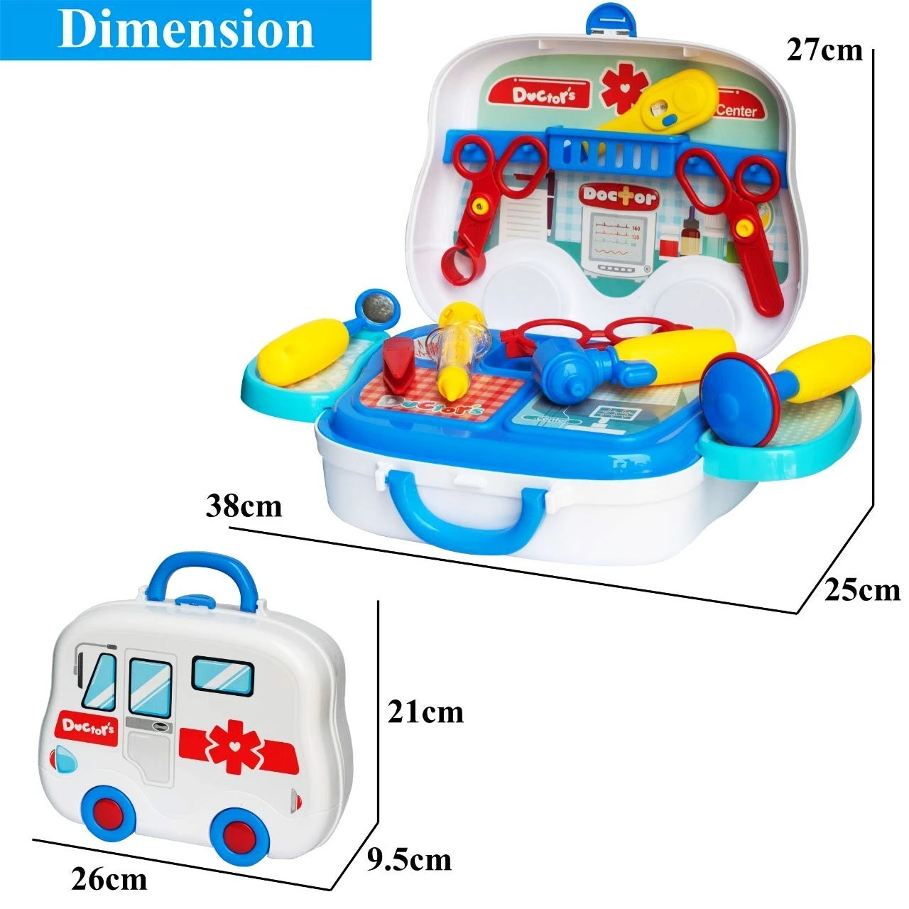 Annie Kids Doctor Play Set with Portable Briefcase Case – Pretend Play Medical Kit & Educational Role Play Toy (Ages 3+)