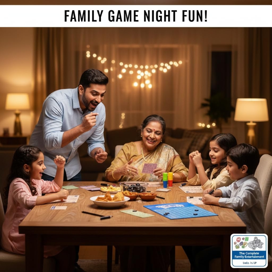 Ekta Tambola Board Game for All Ages – Classic Housie & Bingo Set with 90 Number Tiles, 600 Different Tickets & Durable Playing Board – Ultimate Party Game for Large Groups & Family Nights – Ages 7+