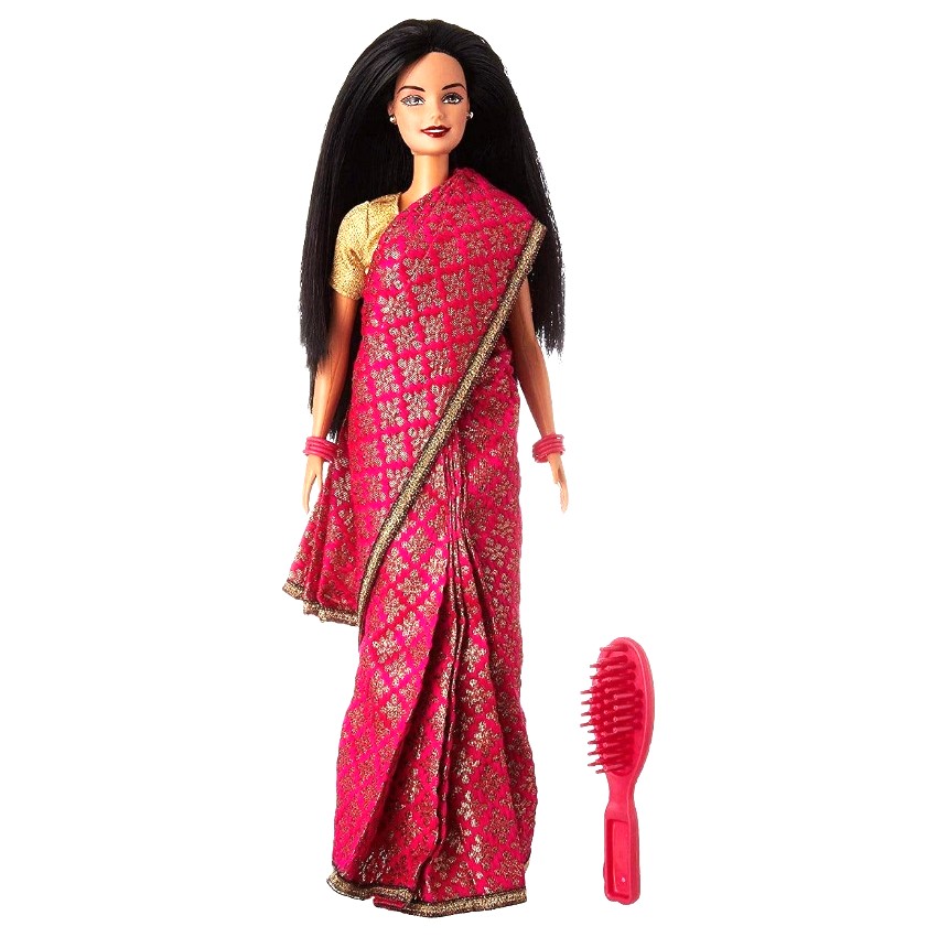 Barbie Visits Hawa Mahal (India) – 30cm Ethnic Indian Doll in Beautiful Pink & Gold Saree – Travel Series Storytelling Toy – Perfect Cultural Gift & Souvenir for Kids – Authentic Design
