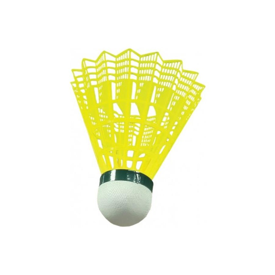 Cosco Aero 727 Badminton Shuttlecock – Highly Durable Nylon Skirt with Excellent Sensitivity & Touch – Consistent Flight Trajectory for Junior & Senior Training – Yellow – Tube of 6