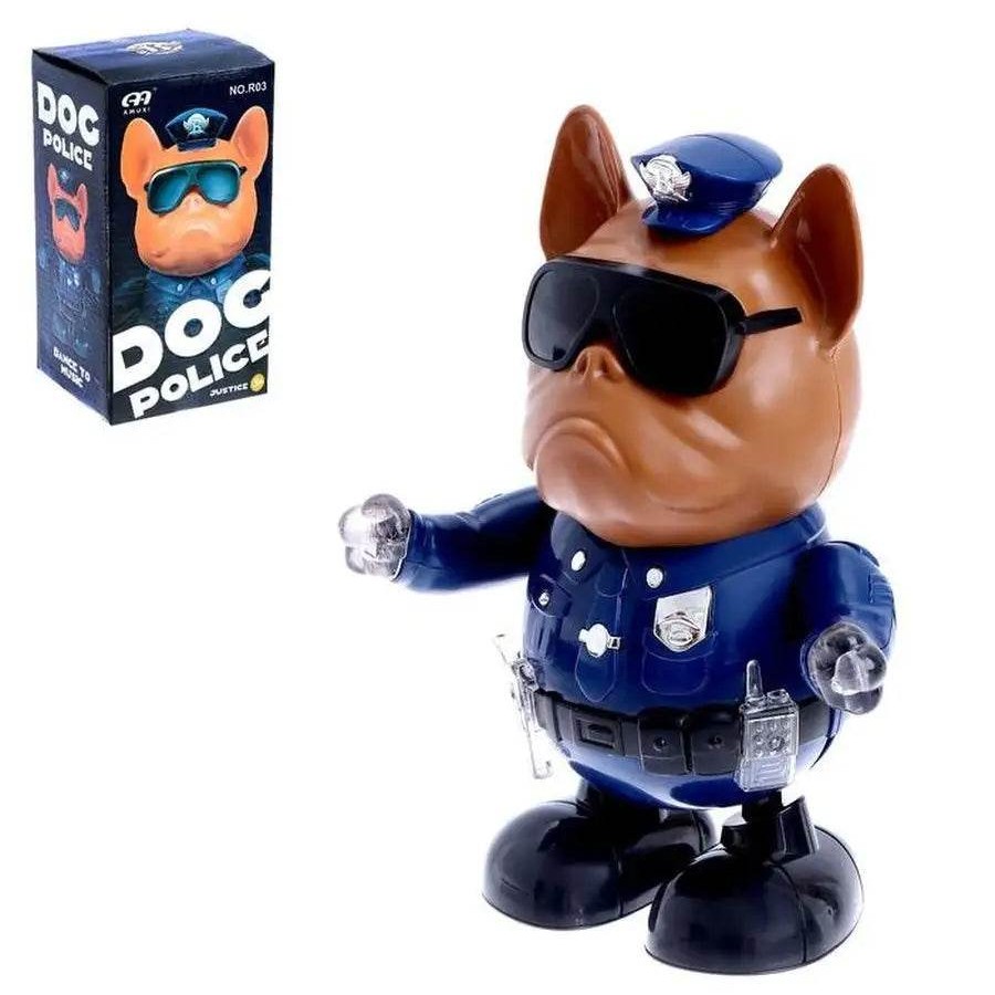 Dancing Police Dog Toy for Toddlers – Musical Walking Puppy with Hand-Flapping & Side-to-Side Movement – Light-Up Hero Dog Toy with Music for Boys & Girls Ages 2+