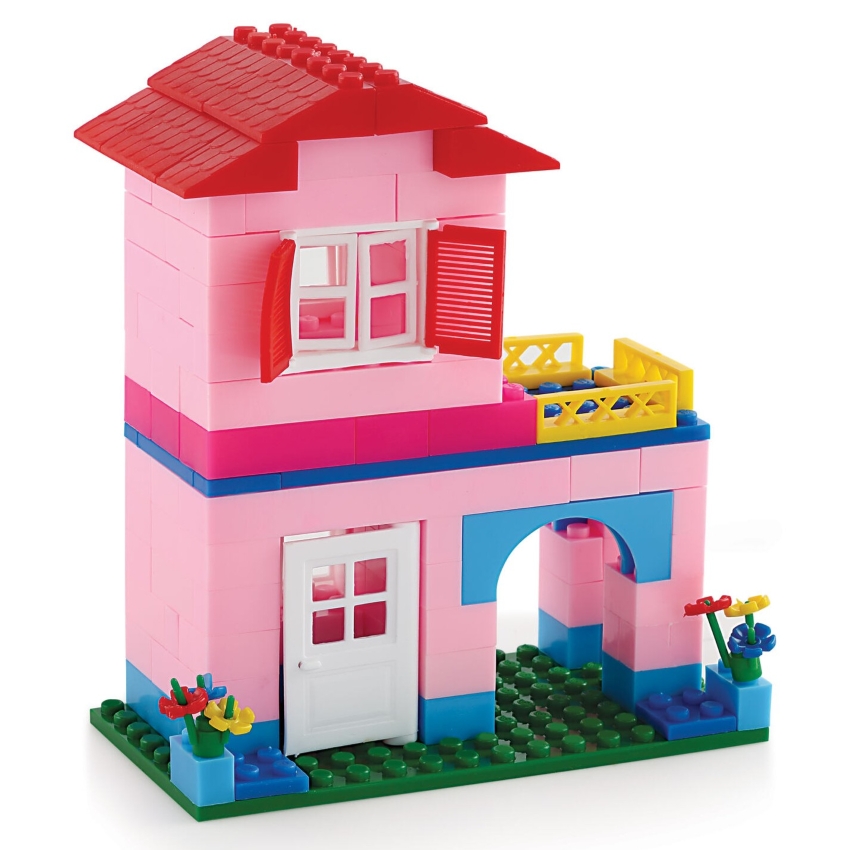 Peacock Dream House Building Block Set – 142 Piece Interlocking Smart Blocks – STEM Educational Construction Toy for Kids – Creative DIY Home Design Kit – Ages 3+ Years